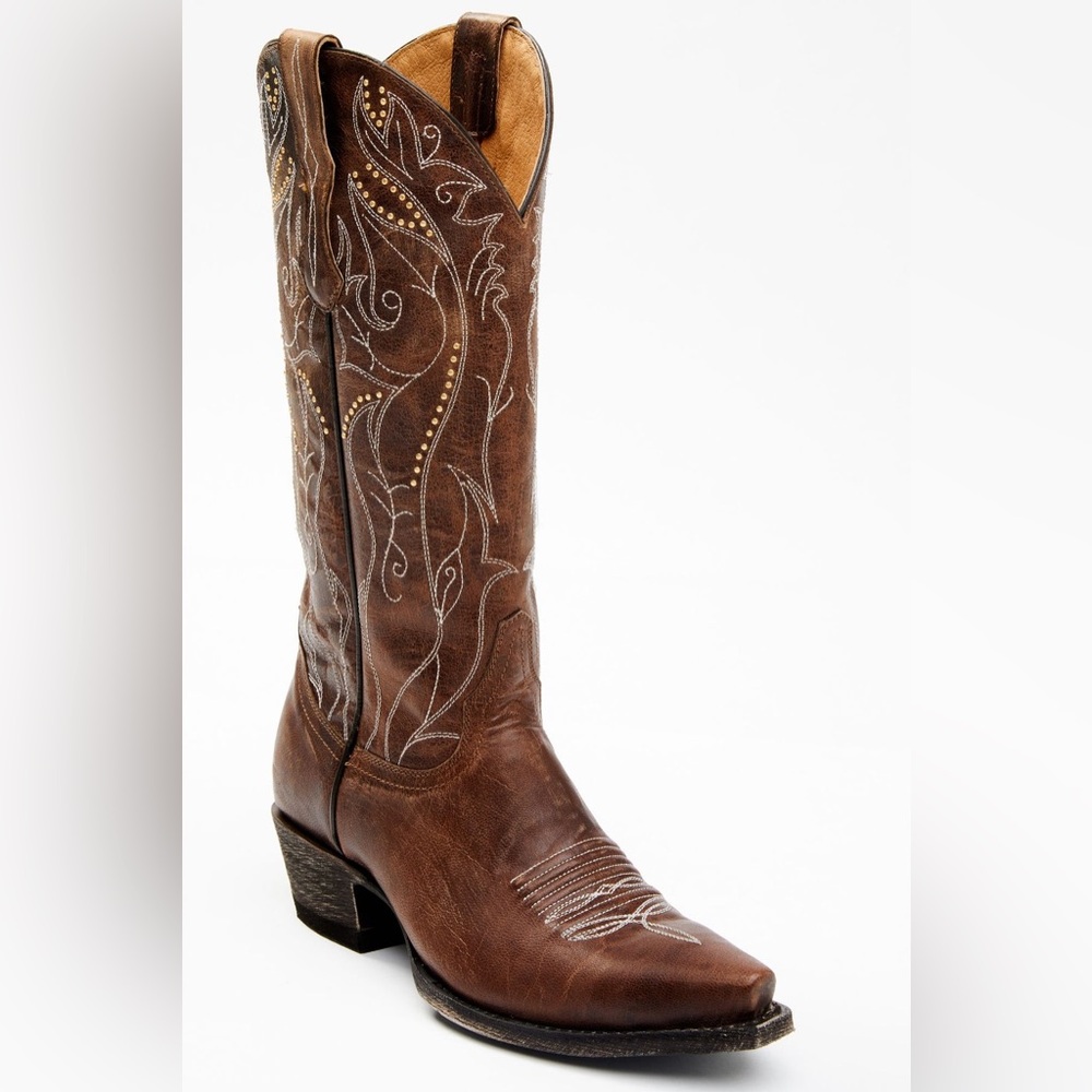 Idyllwind Brown Embroidered Leather Cowboy Heeled Boots